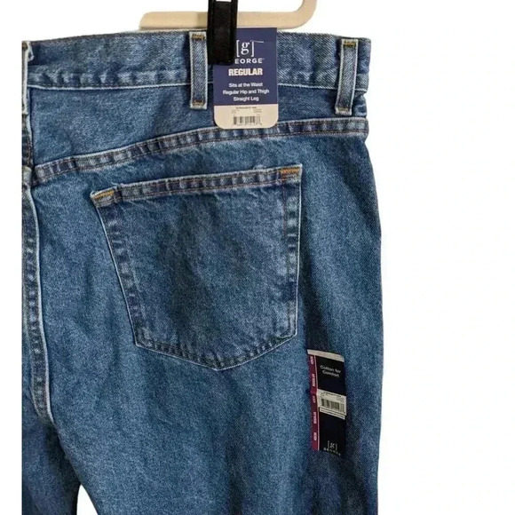 George Regular Fit Straight Leg Jeans Size 42X30 - Picture 4 of 4